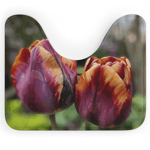 BSCKKDMN Toilettenvorleger mit zwei Blumen, U-förmig, ultraweich, super saugfähig, rutschfest, Mikrofaser, WC-Vorleger, Badezimmer-Bodenmatte BSCKKDMN Toilettenvorleger mit zwei Blumen, U-förmig, ultraweich, super saugfähig, rutschfest, Mikrofaser, WC-Vorleger, Badezimmer-Bodenmatte von BSCKKDMN