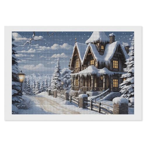 BSCKKDMN Weihnachtliche Winter-Diamant-Malerei-Sets für Erwachsene, Diamant-Kunst-Set für Anfänger, 5D-DIY-Vollquadrat-Diamant-Kunst-Bastelsets für Erwachsene für Wanddekoration BSCKKDMN Weihnachtliche Winter-Diamant-Malerei-Sets für Erwachsene, Diamant-Kunst-Set für Anfänger, 5D-DIY-Vollquadrat-Diamant-Kunst-Bastelsets für Erwachsene für Wanddekoration von BSCKKDMN