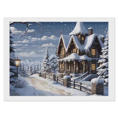 BSCKKDMN Weihnachtliche Winter-Diamant-Malerei-Sets für Erwachsene, Diamant-Kunst-Set für Anfänger, 5D-DIY-Vollquadrat-Diamant-Kunst-Bastelsets für Erwachsene für Wanddekoration BSCKKDMN Weihnachtliche Winter-Diamant-Malerei-Sets für Erwachsene, Diamant-Kunst-Set für Anfänger, 5D-DIY-Vollquadrat-Diamant-Kunst-Bastelsets für Erwachsene für Wanddekoration von BSCKKDMN