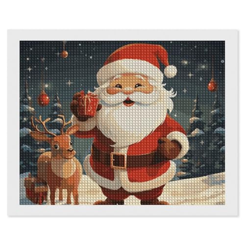 BSCKKDMN Weihnachtsmann-Diamant-Malerei-Kits für Erwachsene, Diamant-Kunst-Set für Anfänger, 5D-DIY-Vollquadrat-Diamant-Kunst-Bastelsets für Erwachsene für Heimdekoration BSCKKDMN Weihnachtsmann-Diamant-Malerei-Kits für Erwachsene, Diamant-Kunst-Set für Anfänger, 5D-DIY-Vollquadrat-Diamant-Kunst-Bastelsets für Erwachsene für Heimdekoration von BSCKKDMN