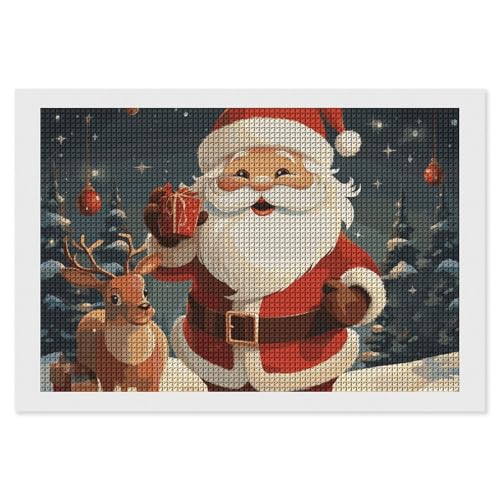 BSCKKDMN Weihnachtsmann-Diamant-Malerei-Kits für Erwachsene, Diamant-Kunst-Set für Anfänger, 5D-DIY-Vollquadrat-Diamant-Kunst-Bastelsets für Erwachsene für Heimdekoration BSCKKDMN Weihnachtsmann-Diamant-Malerei-Kits für Erwachsene, Diamant-Kunst-Set für Anfänger, 5D-DIY-Vollquadrat-Diamant-Kunst-Bastelsets für Erwachsene für Heimdekoration von BSCKKDMN