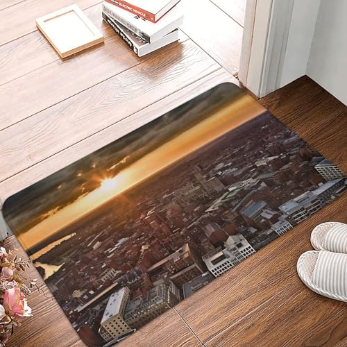 BSCKKDMN York City Fußmatte mit Sonnenuntergang für drinnen und draußen, rutschfest, saugfähig, waschbar, Flanell-Badematte, rutschfeste Fußmatten für Küche, Veranda, Büro, 40,6 x 61 cm BSCKKDMN York City Fußmatte mit Sonnenuntergang für drinnen und draußen, rutschfest, saugfähig, waschbar, Flanell-Badematte, rutschfeste Fußmatten für Küche, Veranda, Büro, 40,6 x 61 cm von BSCKKDMN