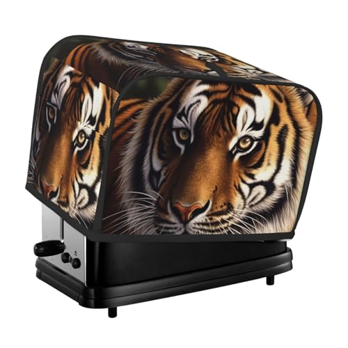 Bengal Tiger Toaster-Abdeckungen, 2 Scheiben, Brotmaschinen-Abdeckungen, gesteppter Toaster, staubdichte Abdeckung, kleine waschbare Geräteabdeckungen, Brotbackmaschine, Schutz für Küche, kleine von BSCKKDMN