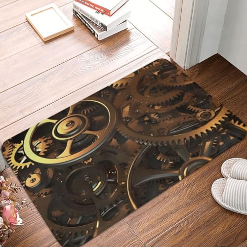 Coole Steampunk-Eingangstürmatte für drinnen und draußen, rutschfest, saugfähig, waschbar, Flanell-Badematte, rutschfeste Fußmatten für Küche, Schlafzimmer, Badezimmer, Veranda, Büro, 40,6 x 61 cm Coole Steampunk-Eingangstürmatte für drinnen und draußen, rutschfest, saugfähig, waschbar, Flanell-Badematte, rutschfeste Fußmatten für Küche, Schlafzimmer, Badezimmer, Veranda, Büro, 40,6 x 61 cm von BSCKKDMN