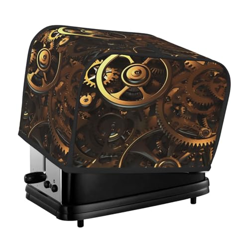 Coole Steampunk-Getriebe-Toaster-Abdeckungen, 2 Scheiben, Brotmaschinen-Abdeckungen, gesteppter Toaster, staubdichte Abdeckung, kleine waschbare Geräteabdeckungen, Brotbackmaschine, Schutz für Küche Coole Steampunk-Getriebe-Toaster-Abdeckungen, 2 Scheiben, Brotmaschinen-Abdeckungen, gesteppter Toaster, staubdichte Abdeckung, kleine waschbare Geräteabdeckungen, Brotbackmaschine, Schutz für Küche von BSCKKDMN