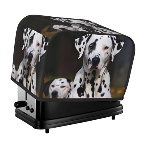 Dalmatiner-Hunde-Toaster-Abdeckungen, 2 Scheiben, Brotmaschinen-Abdeckungen, gesteppter Toaster, staubdichte Abdeckung, kleine waschbare Geräteabdeckungen, Brotbackmaschine, Schutz für Küche, kleine von BSCKKDMN