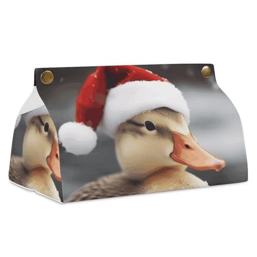Duck Wearing Santa Hat Tissue Box Cover Leather Waterproof Tissue Holders Rectangular Tissue Dispenser Box for Bathroom Living Room Kitchen Office Duck Wearing Santa Hat Tissue Box Cover Leather Waterproof Tissue Holders Rectangular Tissue Dispenser Box for Bathroom Living Room Kitchen Office von BSCKKDMN