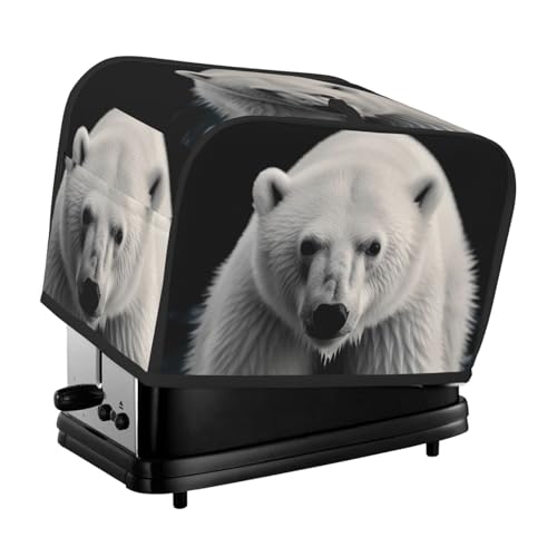 Eisbär-Toaster-Abdeckungen, 2 Scheiben, Brotmaschinen-Abdeckungen, gesteppter Toaster, staubdichte Abdeckung, kleine waschbare Geräteabdeckungen, Brotbackmaschinen-Schutz für Küche, kleine Geräte von BSCKKDMN