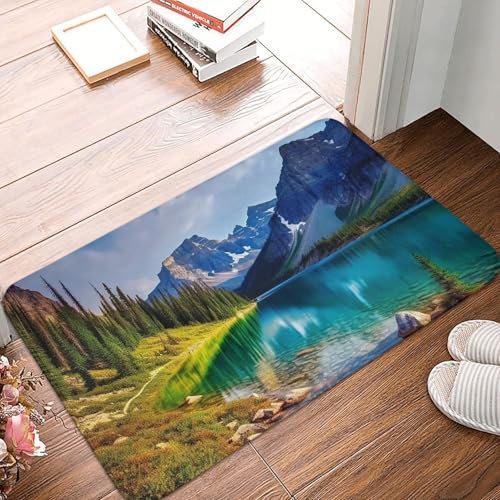 Fußmatte für drinnen und draußen, rutschfest, saugfähig, waschbar, Flanell-Badematte, rutschfeste Bodenmatten für Küche, Schlafzimmer, Badezimmer, Veranda, Büro, 40,6 x 61 cm Fußmatte für drinnen und draußen, rutschfest, saugfähig, waschbar, Flanell-Badematte, rutschfeste Bodenmatten für Küche, Schlafzimmer, Badezimmer, Veranda, Büro, 40,6 x 61 cm von BSCKKDMN