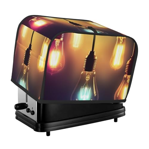 Glühbirnen-Toaster-Abdeckungen, 2 Scheiben, Brotmaschinen-Abdeckungen, gesteppter Toaster, staubdichte Abdeckung, kleine waschbare Geräteabdeckungen, Brotbackmaschinen-Schutz für Küche, kleine Geräte von BSCKKDMN