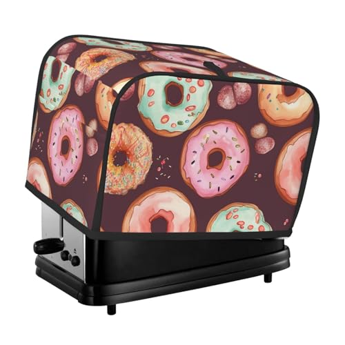 Hübsche Donut-Toaster-Abdeckungen, 2 Scheiben, Brotmaschinen-Abdeckungen, gesteppter Toaster, staubdichte Abdeckung, kleine waschbare Geräteabdeckungen, Brotbackmaschinen-Schutz, für Küche, kleine Hübsche Donut-Toaster-Abdeckungen, 2 Scheiben, Brotmaschinen-Abdeckungen, gesteppter Toaster, staubdichte Abdeckung, kleine waschbare Geräteabdeckungen, Brotbackmaschinen-Schutz, für Küche, kleine von BSCKKDMN