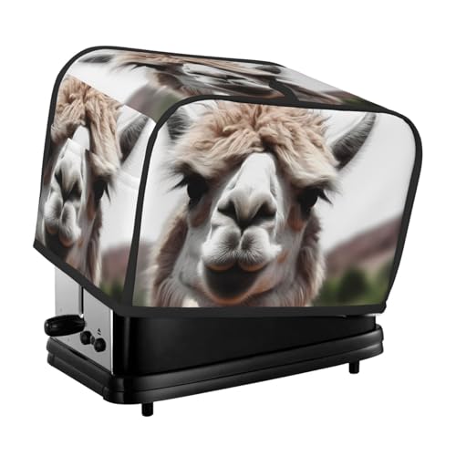 Lustige Alpaka-Llama-Toaster-Abdeckungen, 2 Scheiben, Brotmaschinen-Abdeckungen, gesteppter Toaster, staubdichte Abdeckung, kleine waschbare Geräteabdeckungen, Brotbackmaschine, Schutz für Küche Lustige Alpaka-Llama-Toaster-Abdeckungen, 2 Scheiben, Brotmaschinen-Abdeckungen, gesteppter Toaster, staubdichte Abdeckung, kleine waschbare Geräteabdeckungen, Brotbackmaschine, Schutz für Küche von BSCKKDMN