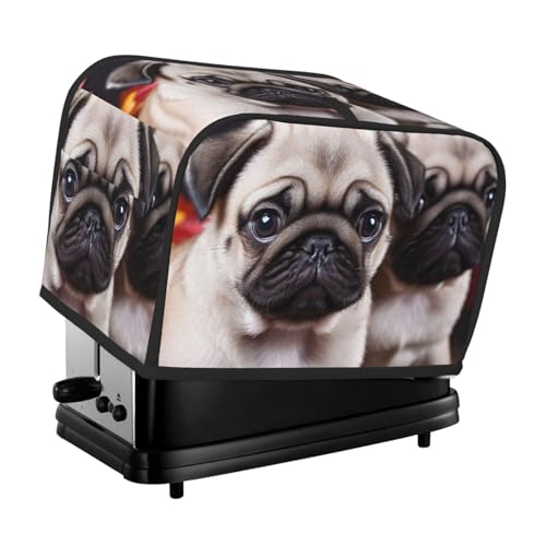 Mops-Toaster-Abdeckungen, 2 Scheiben, gesteppter Toaster, staubdichte Abdeckung, kleine waschbare Geräteabdeckungen, Brotbackmaschinen-Schutz, für Küche, kleine Geräte Mops-Toaster-Abdeckungen, 2 Scheiben, gesteppter Toaster, staubdichte Abdeckung, kleine waschbare Geräteabdeckungen, Brotbackmaschinen-Schutz, für Küche, kleine Geräte von BSCKKDMN