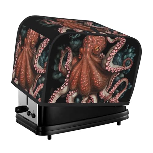 Octopus ineinander verschlungene Toaster-Abdeckungen, 2 Scheiben, Brotmaschinen-Abdeckungen, gesteppter Toaster, staubdichte Abdeckung, kleine waschbare Geräteabdeckungen, Brotbackmaschine, Schutz für Octopus ineinander verschlungene Toaster-Abdeckungen, 2 Scheiben, Brotmaschinen-Abdeckungen, gesteppter Toaster, staubdichte Abdeckung, kleine waschbare Geräteabdeckungen, Brotbackmaschine, Schutz für von BSCKKDMN