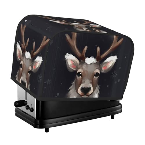 Rentier-Toaster-Abdeckungen, 2 Scheiben, Brotmaschinen-Abdeckungen, gesteppter Toaster, staubdichte Abdeckung, kleine waschbare Geräteabdeckungen, Brotbackmaschinen-Schutz für Küche, kleine Geräte von BSCKKDMN
