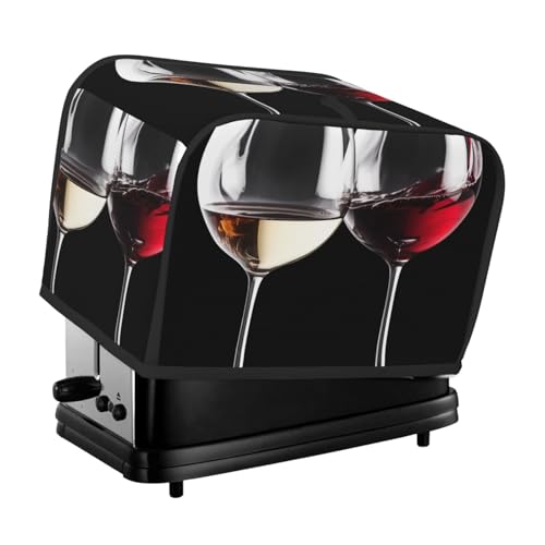 Rotweingläser, Toaster-Abdeckungen, 2 Scheiben, Brotmaschinen-Abdeckungen, gesteppter Toaster, staubdichte Abdeckung, kleine waschbare Geräteabdeckungen, Brotbackmaschinen-Schutz, für Küche, kleine Rotweingläser, Toaster-Abdeckungen, 2 Scheiben, Brotmaschinen-Abdeckungen, gesteppter Toaster, staubdichte Abdeckung, kleine waschbare Geräteabdeckungen, Brotbackmaschinen-Schutz, für Küche, kleine von BSCKKDMN