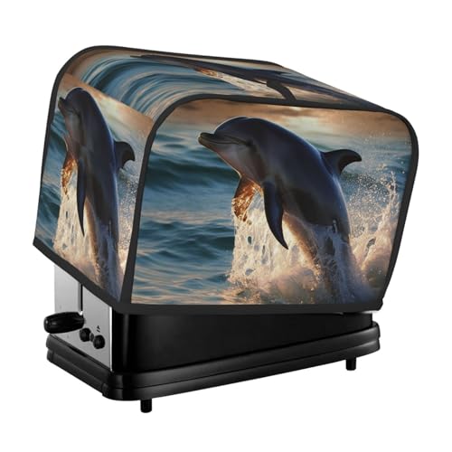 Schöne Delfin-Toaster-Abdeckungen, 2 Scheiben, Brotmaschinen-Abdeckungen, gesteppter Toaster, staubdichte Abdeckung, kleine waschbare Geräteabdeckungen, Brotbackmaschine, Schutz für Küche, kleine Schöne Delfin-Toaster-Abdeckungen, 2 Scheiben, Brotmaschinen-Abdeckungen, gesteppter Toaster, staubdichte Abdeckung, kleine waschbare Geräteabdeckungen, Brotbackmaschine, Schutz für Küche, kleine von BSCKKDMN
