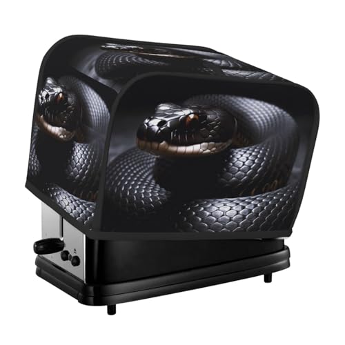 Schwarze Schlangen-Toaster-Abdeckungen, 2 Scheiben, Brotmaschinen-Abdeckungen, gesteppter Toaster, staubdichte Abdeckung, kleine waschbare Geräteabdeckungen, Brotbackmaschinen-Schutz für Küche, kleine Schwarze Schlangen-Toaster-Abdeckungen, 2 Scheiben, Brotmaschinen-Abdeckungen, gesteppter Toaster, staubdichte Abdeckung, kleine waschbare Geräteabdeckungen, Brotbackmaschinen-Schutz für Küche, kleine von BSCKKDMN