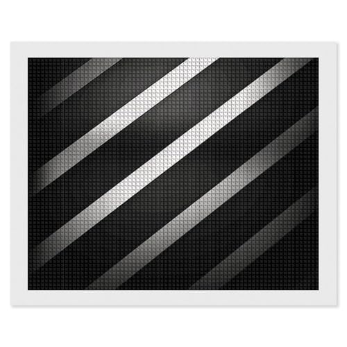 Schwarze Streifen Diamant Malerei Kits für Erwachsene Diamant Kunst Kit für Anfänger 5D DIY Full Square Diamond Art Craft Kits für Erwachsene für Home Wall Decor von BSCKKDMN