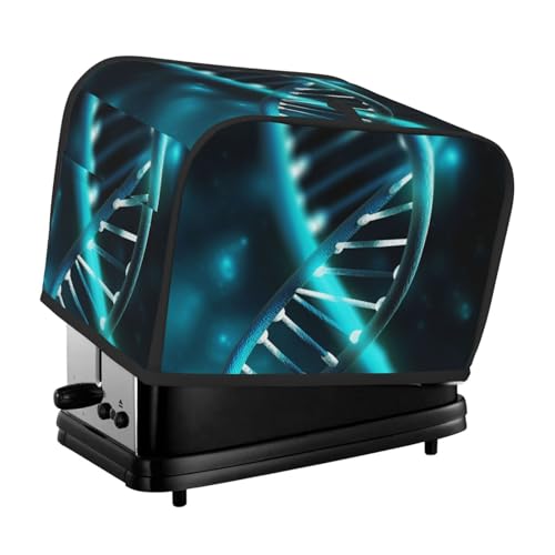 Science Gene Strang-Toaster-Abdeckungen, 2 Scheiben, Brotmaschinen-Abdeckungen, gesteppter Toaster, staubdichte Abdeckung, kleine waschbare Geräteabdeckungen, Brotbackmaschine, Schutz für Küche von BSCKKDMN