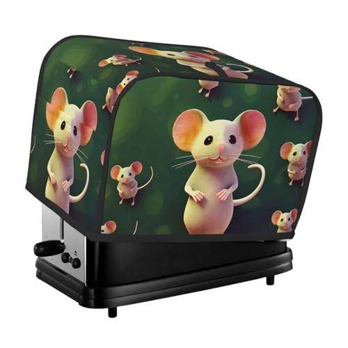 Süße Maus-Toaster-Abdeckungen, 2 Scheiben, Brotmaschinen-Abdeckungen, gesteppter Toaster, staubdichte Abdeckung, kleine waschbare Geräteabdeckungen, Brotbackmaschinen-Schutz für Küche, kleine Geräte Süße Maus-Toaster-Abdeckungen, 2 Scheiben, Brotmaschinen-Abdeckungen, gesteppter Toaster, staubdichte Abdeckung, kleine waschbare Geräteabdeckungen, Brotbackmaschinen-Schutz für Küche, kleine Geräte von BSCKKDMN