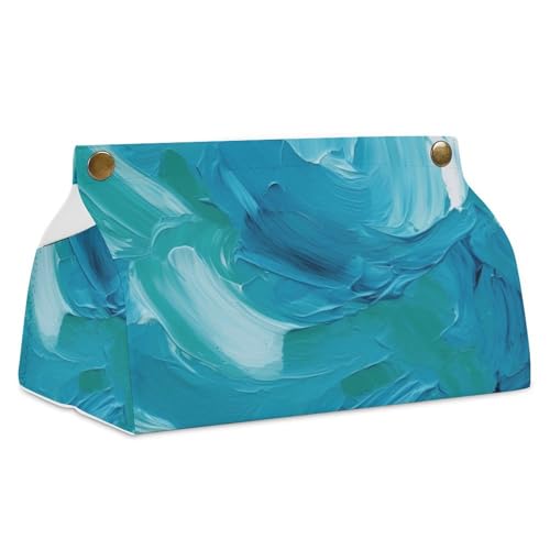 Taschentuchbox mit Ölfarbe, Leder, wasserdicht, rechteckig, für Badezimmer, Wohnzimmer, Küche, Büro Taschentuchbox mit Ölfarbe, Leder, wasserdicht, rechteckig, für Badezimmer, Wohnzimmer, Küche, Büro von BSCKKDMN