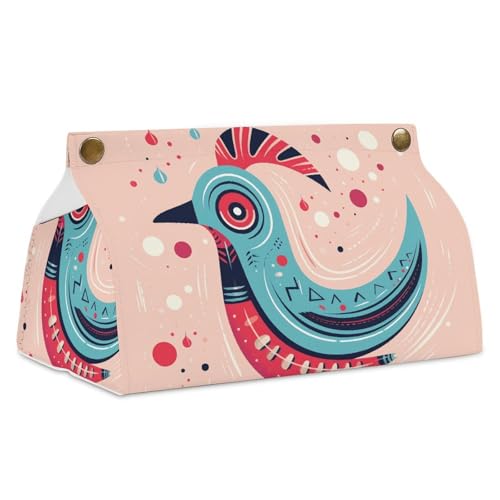 Taschentuchbox mit Vogel-Illustration, Leder, wasserdicht, rechteckig, für Badezimmer, Wohnzimmer, Küche, Büro Taschentuchbox mit Vogel-Illustration, Leder, wasserdicht, rechteckig, für Badezimmer, Wohnzimmer, Küche, Büro von BSCKKDMN