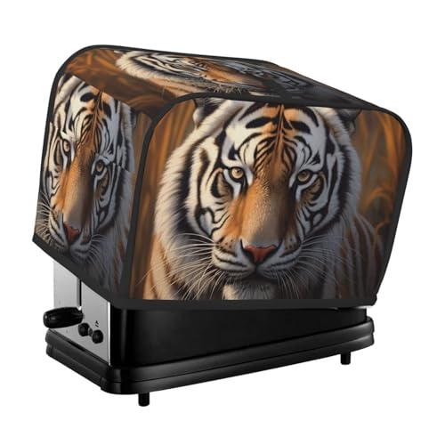 Tiger Toaster-Abdeckungen, 2 Scheiben, Brotmaschinen-Abdeckungen, gesteppter Toaster, staubdichte Abdeckung, kleine waschbare Geräteabdeckungen, Brotbackmaschine, Schutz für Küche, kleine Geräte Tiger Toaster-Abdeckungen, 2 Scheiben, Brotmaschinen-Abdeckungen, gesteppter Toaster, staubdichte Abdeckung, kleine waschbare Geräteabdeckungen, Brotbackmaschine, Schutz für Küche, kleine Geräte von BSCKKDMN