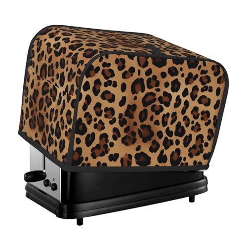 Toaster-Abdeckungen mit Leopardenmuster, 2 Scheiben, gesteppter Toaster, staubdichte Abdeckung, kleine waschbare Geräteabdeckungen, Brotbackmaschinen-Schutz für Küche, kleine Geräte von BSCKKDMN