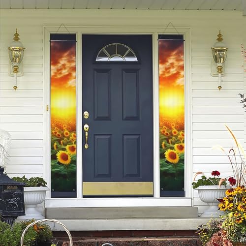 Traumhafter Sonnenuntergang eines Sonnenblumenfeldes Hängendes Türbanner Frühling Sommer Willkommen Veranda Banner Happy Birthday Party Banner Foto Hintergrund Veranda Schild Haustür Schilder für Hof Traumhafter Sonnenuntergang eines Sonnenblumenfeldes Hängendes Türbanner Frühling Sommer Willkommen Veranda Banner Happy Birthday Party Banner Foto Hintergrund Veranda Schild Haustür Schilder für Hof von BSCKKDMN