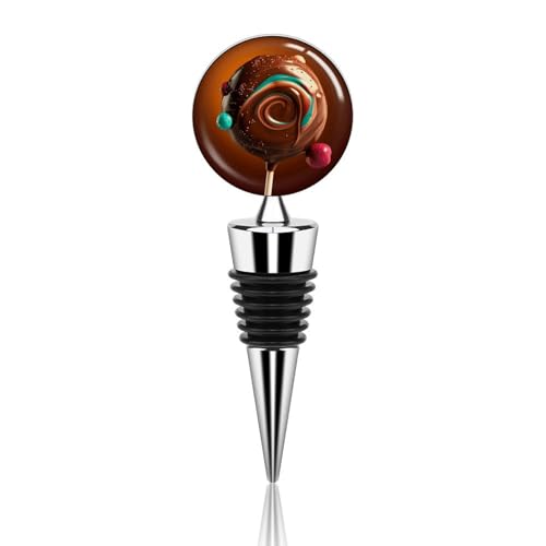 Weinflaschenverschluss aus Metall, dekorativ, elegant, wiederverwendbar, auslaufsicher, für Schokolade, Süßigkeiten, Weinkorken für Geschenke, Bar, Urlaub, Party, Hochzeit von BSCKKDMN