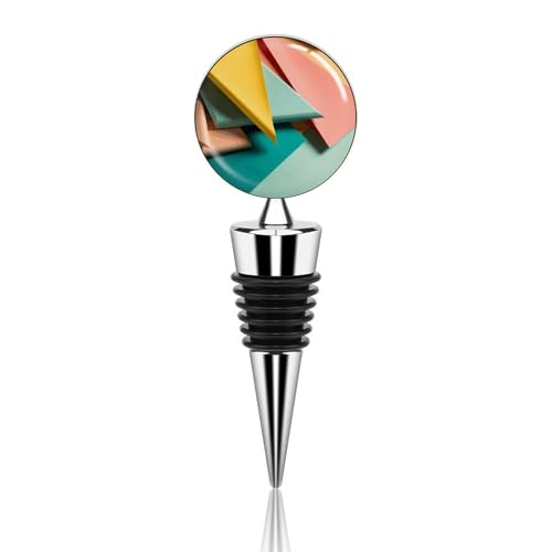 Weinflaschenverschluss aus Metall, dekorativ, elegant, wiederverwendbar, auslaufsicher, pastellfarben, Papierkorken für Geschenke, Bar, Urlaub, Party, Hochzeit von BSCKKDMN