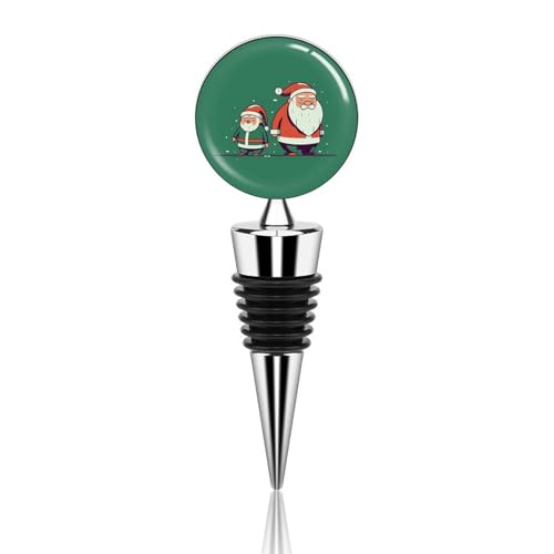 Weinstopfen aus Metall, dekorativ, elegant, wiederverwendbar, auslaufsicher, zwei Weihnachtsmann-Cartoon-Weinkorken für Geschenke, Bar, Urlaub, Party, Hochzeit Weinstopfen aus Metall, dekorativ, elegant, wiederverwendbar, auslaufsicher, zwei Weihnachtsmann-Cartoon-Weinkorken für Geschenke, Bar, Urlaub, Party, Hochzeit von BSCKKDMN