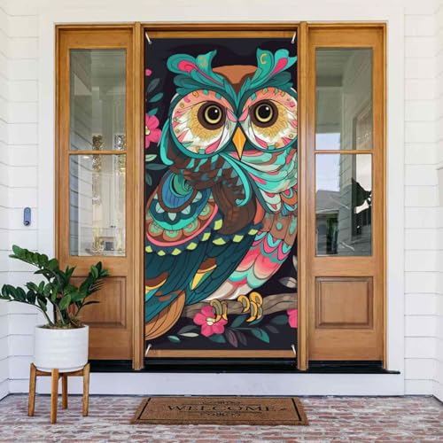 Willkommens-Türabdeckung, Dekoration, Türbanner 183 x 80 cm, Anime-Eulen-Veranda, Schild, Fotohintergrund, saisonales Haustür-Banner zum Aufhängen, Banner für Urlaub, Party, Innen- und Außenbereich Willkommens-Türabdeckung, Dekoration, Türbanner 183 x 80 cm, Anime-Eulen-Veranda, Schild, Fotohintergrund, saisonales Haustür-Banner zum Aufhängen, Banner für Urlaub, Party, Innen- und Außenbereich von BSCKKDMN