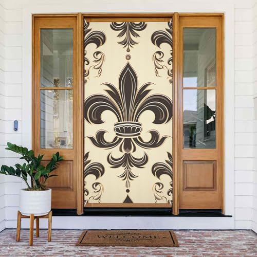 Willkommens-Türabdeckung, Dekoration, Türbanner 183 x 80 cm, Fleur-De-Lis und Mantelarme, Ritter, Veranda, Banner, Schild, Fotohintergrund, saisonaler Haustür-Banner zum Aufhängen, Banner für Urlaub Willkommens-Türabdeckung, Dekoration, Türbanner 183 x 80 cm, Fleur-De-Lis und Mantelarme, Ritter, Veranda, Banner, Schild, Fotohintergrund, saisonaler Haustür-Banner zum Aufhängen, Banner für Urlaub von BSCKKDMN