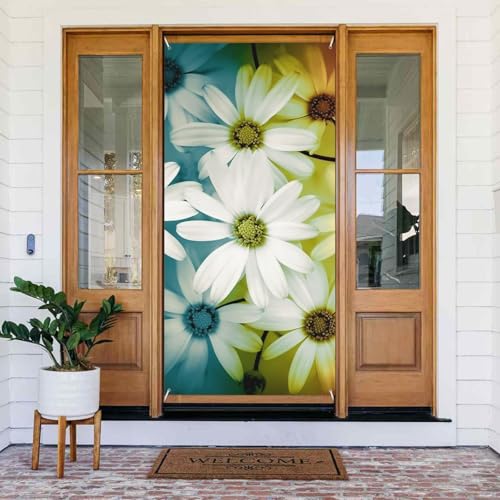 Willkommens-Türabdeckung, Dekoration, Türbanner 183 x 80 cm, Gänseblümchen in verschiedenen Merkmalen, gerahmtes Veranda-Banner, Schild, Fotohintergrund, saisonales Haustür-Banner zum Aufhängen Willkommens-Türabdeckung, Dekoration, Türbanner 183 x 80 cm, Gänseblümchen in verschiedenen Merkmalen, gerahmtes Veranda-Banner, Schild, Fotohintergrund, saisonales Haustür-Banner zum Aufhängen von BSCKKDMN