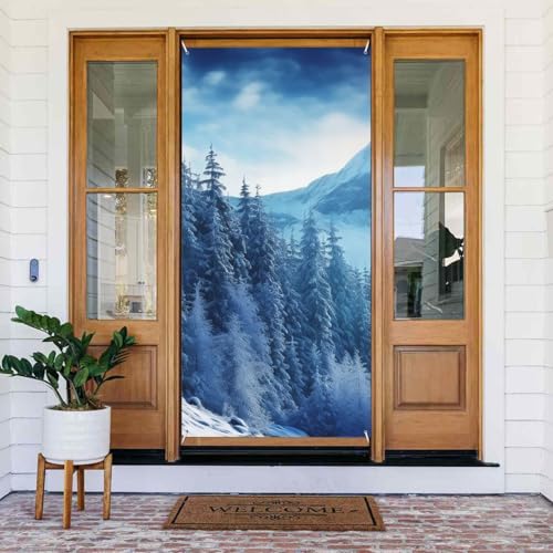 Willkommens-Türabdeckung, Dekoration, Türbanner 183 x 80 cm, Winter-Banner für Veranda, Fotohintergrund, saisonales Haustür-Banner zum Aufhängen, Banner für Urlaub, Party, Innen- und Außenbereich Willkommens-Türabdeckung, Dekoration, Türbanner 183 x 80 cm, Winter-Banner für Veranda, Fotohintergrund, saisonales Haustür-Banner zum Aufhängen, Banner für Urlaub, Party, Innen- und Außenbereich von BSCKKDMN