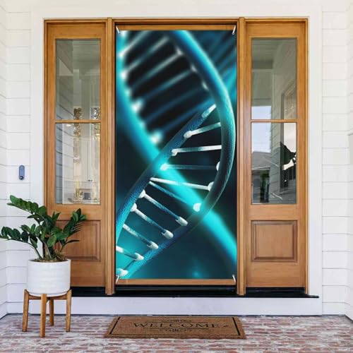 Willkommens-Türabdeckung, Dekoration, Türbanner 183 x 80 cm, Wissenschafts-Gen-Strang, Veranda, Banner, Schild, Fotohintergrund, saisonales Haustür-Banner zum Aufhängen, Banner für Urlaub, Party Willkommens-Türabdeckung, Dekoration, Türbanner 183 x 80 cm, Wissenschafts-Gen-Strang, Veranda, Banner, Schild, Fotohintergrund, saisonales Haustür-Banner zum Aufhängen, Banner für Urlaub, Party von BSCKKDMN