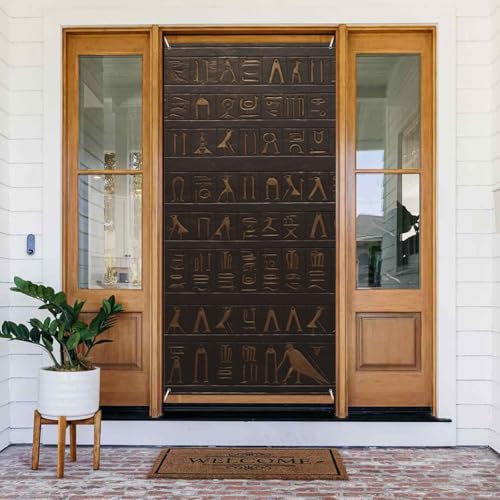 Willkommens-Türabdeckung, Dekoration, Türbanner 183 x 80 cm, altägyptische Hieroglyphe, Veranda, Banner, Schild, Fotohintergrund, saisonales Haustür-Banner zum Aufhängen, Banner für Urlaub, Party Willkommens-Türabdeckung, Dekoration, Türbanner 183 x 80 cm, altägyptische Hieroglyphe, Veranda, Banner, Schild, Fotohintergrund, saisonales Haustür-Banner zum Aufhängen, Banner für Urlaub, Party von BSCKKDMN