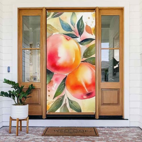 Willkommens-Türabdeckung, Dekoration, Türbanner 183 x 80 cm, buntes Pfirsich-Aquarell-Design, Veranda, Banner, Schild, Fotohintergrund, saisonaler Haustür-Banner zum Aufhängen, Banner für Urlaub Willkommens-Türabdeckung, Dekoration, Türbanner 183 x 80 cm, buntes Pfirsich-Aquarell-Design, Veranda, Banner, Schild, Fotohintergrund, saisonaler Haustür-Banner zum Aufhängen, Banner für Urlaub von BSCKKDMN