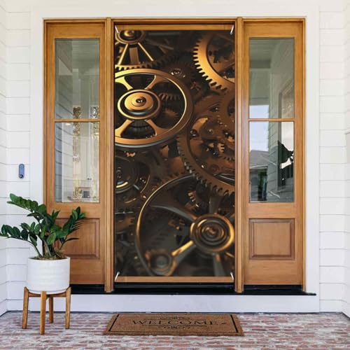 Willkommens-Türabdeckung, Dekoration, Türbanner 183 x 80 cm, cooles Steampunk-Getriebe, Veranda, Banner, Schild, Fotohintergrund, saisonaler Haustür-Banner zum Aufhängen, Banner für Urlaub, Party Willkommens-Türabdeckung, Dekoration, Türbanner 183 x 80 cm, cooles Steampunk-Getriebe, Veranda, Banner, Schild, Fotohintergrund, saisonaler Haustür-Banner zum Aufhängen, Banner für Urlaub, Party von BSCKKDMN