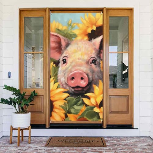 Willkommens-Türabdeckung, Dekoration, Türbanner 183 x 80 cm, lächelndes Veranda-Banner, Schild, Fotohintergrund, saisonales Haustür-Banner zum Aufhängen, Banner für Urlaub, Party, Innen- und Willkommens-Türabdeckung, Dekoration, Türbanner 183 x 80 cm, lächelndes Veranda-Banner, Schild, Fotohintergrund, saisonales Haustür-Banner zum Aufhängen, Banner für Urlaub, Party, Innen- und von BSCKKDMN