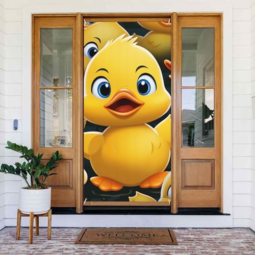 Willkommens-Türabdeckung, Dekoration, Türbanner 183 x 80 cm, niedliche Enten-Tier-Veranda-Banner, Schild, Fotohintergrund, saisonales Haustür-Banner zum Aufhängen, Banner für Urlaub, Party, Innen- und Willkommens-Türabdeckung, Dekoration, Türbanner 183 x 80 cm, niedliche Enten-Tier-Veranda-Banner, Schild, Fotohintergrund, saisonales Haustür-Banner zum Aufhängen, Banner für Urlaub, Party, Innen- und von BSCKKDMN