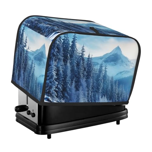 Winter Mountain Toaster-Abdeckungen, 2 Scheiben, Brotmaschinen-Abdeckungen, gesteppter Toaster, staubdichte Abdeckung, kleine waschbare Geräteabdeckungen, Brotbackmaschinen-Schutz für Küche, kleine Winter Mountain Toaster-Abdeckungen, 2 Scheiben, Brotmaschinen-Abdeckungen, gesteppter Toaster, staubdichte Abdeckung, kleine waschbare Geräteabdeckungen, Brotbackmaschinen-Schutz für Küche, kleine von BSCKKDMN