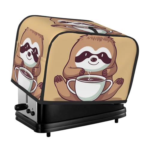 Yoga-Faultier-Kaffeetoaster-Abdeckungen, 2 Scheiben, Brotmaschinen-Abdeckungen, gesteppter Toaster, staubdichte Abdeckung, kleine waschbare Geräteabdeckungen, Brotbackmaschine, Schutz für Küche Yoga-Faultier-Kaffeetoaster-Abdeckungen, 2 Scheiben, Brotmaschinen-Abdeckungen, gesteppter Toaster, staubdichte Abdeckung, kleine waschbare Geräteabdeckungen, Brotbackmaschine, Schutz für Küche von BSCKKDMN