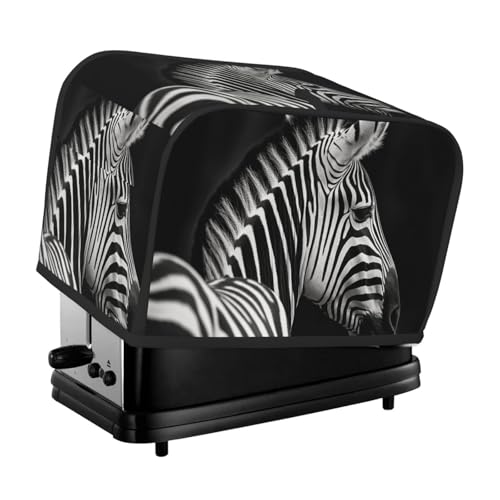 Zebra-Toaster-Abdeckungen, 2 Scheiben, gesteppter Toaster, staubdichte Abdeckung, kleine waschbare Geräteabdeckungen, Brotbackmaschine, Schutz für Küche, kleine Geräte, Schwarz und Weiß Zebra-Toaster-Abdeckungen, 2 Scheiben, gesteppter Toaster, staubdichte Abdeckung, kleine waschbare Geräteabdeckungen, Brotbackmaschine, Schutz für Küche, kleine Geräte, Schwarz und Weiß von BSCKKDMN
