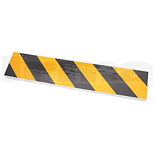 BSD Schwarz und Gelb Warnung Wandschutz 50x10x2cm - Garage Wandschutz, Selbstklebend Schaumstoff Wanschutz von BSD