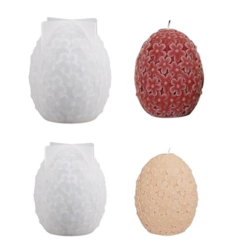 3D-Eier-Kerzenform, Ostereier-Silikonformen, Blumenei, Kerzen, Aromatherapie, Kerzenherstellung, Silikonformen, handgefertigte Seife, DIY, Basteln, Harzguss-Silikonform, 2 Stück 3D-Eier-Kerzenform, Ostereier-Silikonformen, Blumenei, Kerzen, Aromatherapie, Kerzenherstellung, Silikonformen, handgefertigte Seife, DIY, Basteln, Harzguss-Silikonform, 2 Stück von BSDHGF
