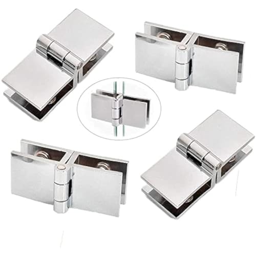 4 Stück 180° Edelstahl Glastürscharnier Schwenkscharniere Verstellbare Duschklemme Scharnier Adaptiv 5-8mm für Badezimmer Dusche Schrank 4 Stück 180° Edelstahl Glastürscharnier Schwenkscharniere Verstellbare Duschklemme Scharnier Adaptiv 5-8mm für Badezimmer Dusche Schrank von BSDHGF