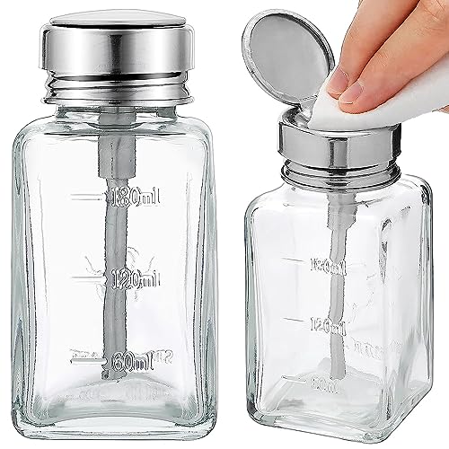BSDHGF 2 Stück 180 ml transparente Pumpspenderflasche (transparent) (weiß) von BSDHGF